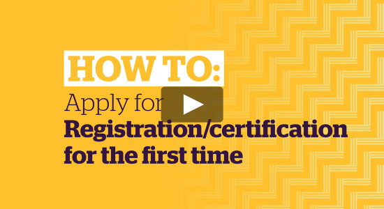 How to Apply for registration certification for the first time carousel