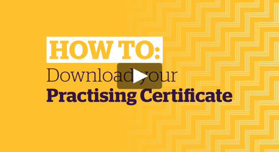 How to Download your Practising Certificate carousel